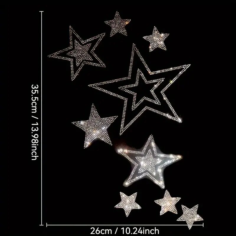 Hotfix Rhinestone Sheet - Strass scintillanti Stampa a caldo Lettera
