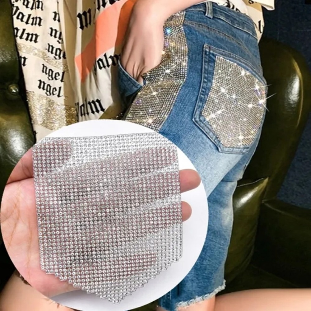 Hotfix Rhinestone Sheet - Toppe con strass di lusso Jean