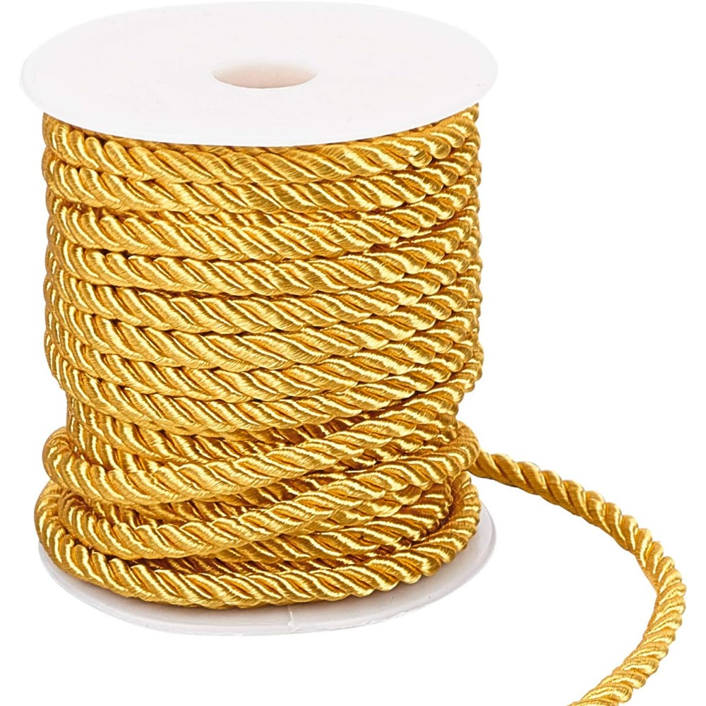 Cord Trim Twisted - 59 piedi cavo dorato 5 mm