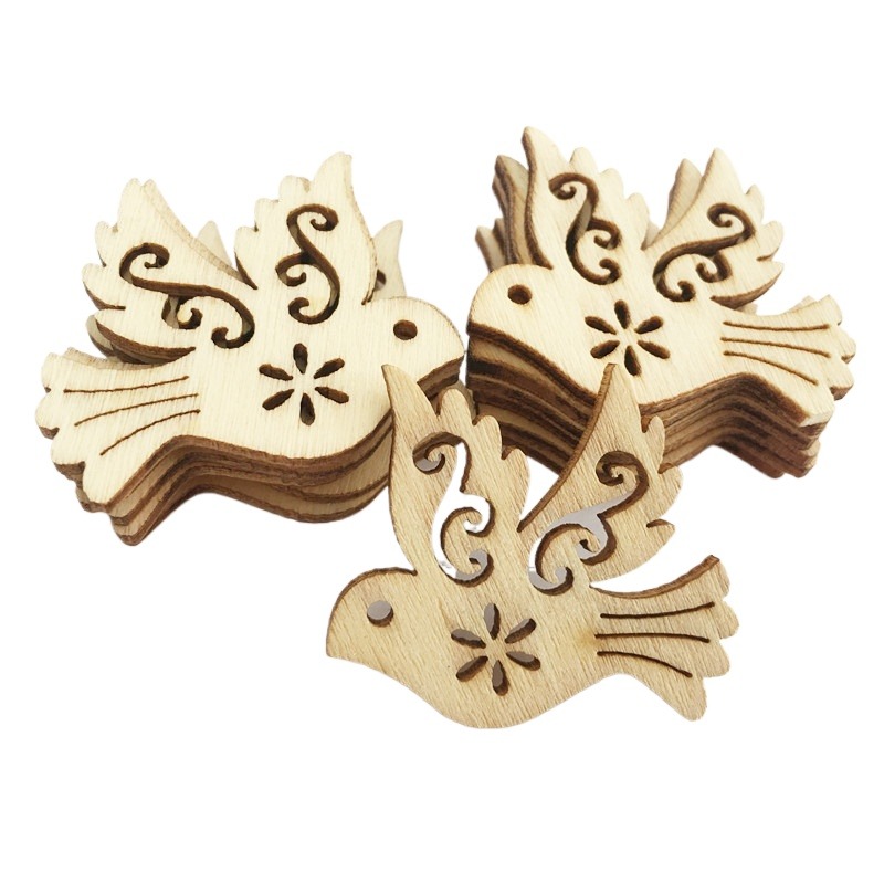 Embellish Craft - 50 pezzi di decorazioni in legno