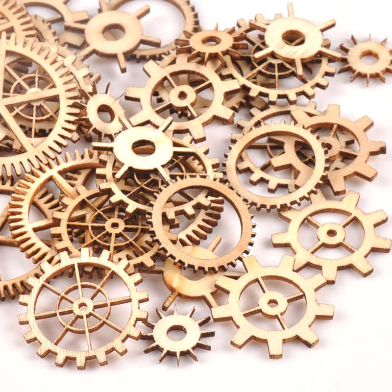 Embellish Craft - 20-40mm 36pcs Mestiere di Legno Non