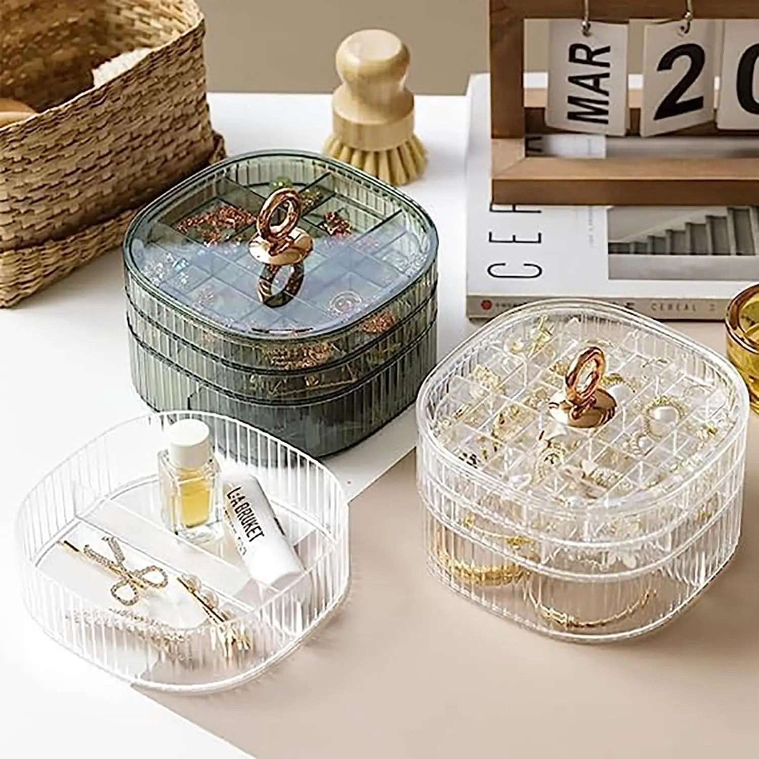 Craft Embellishment Storage - Portagioie, Organizzatore di Gioielli con Manico,