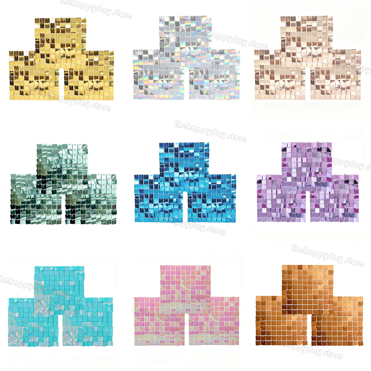 Set di 18-3 Pannelli Scintilla - Sequin Fabric Panel recensione e prezzo