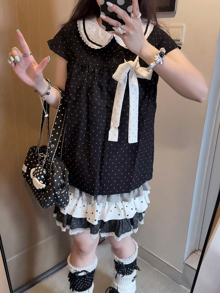 Completo Y2K Kawaii Giapponese - Elastic Lace Trim recensione e prezzo